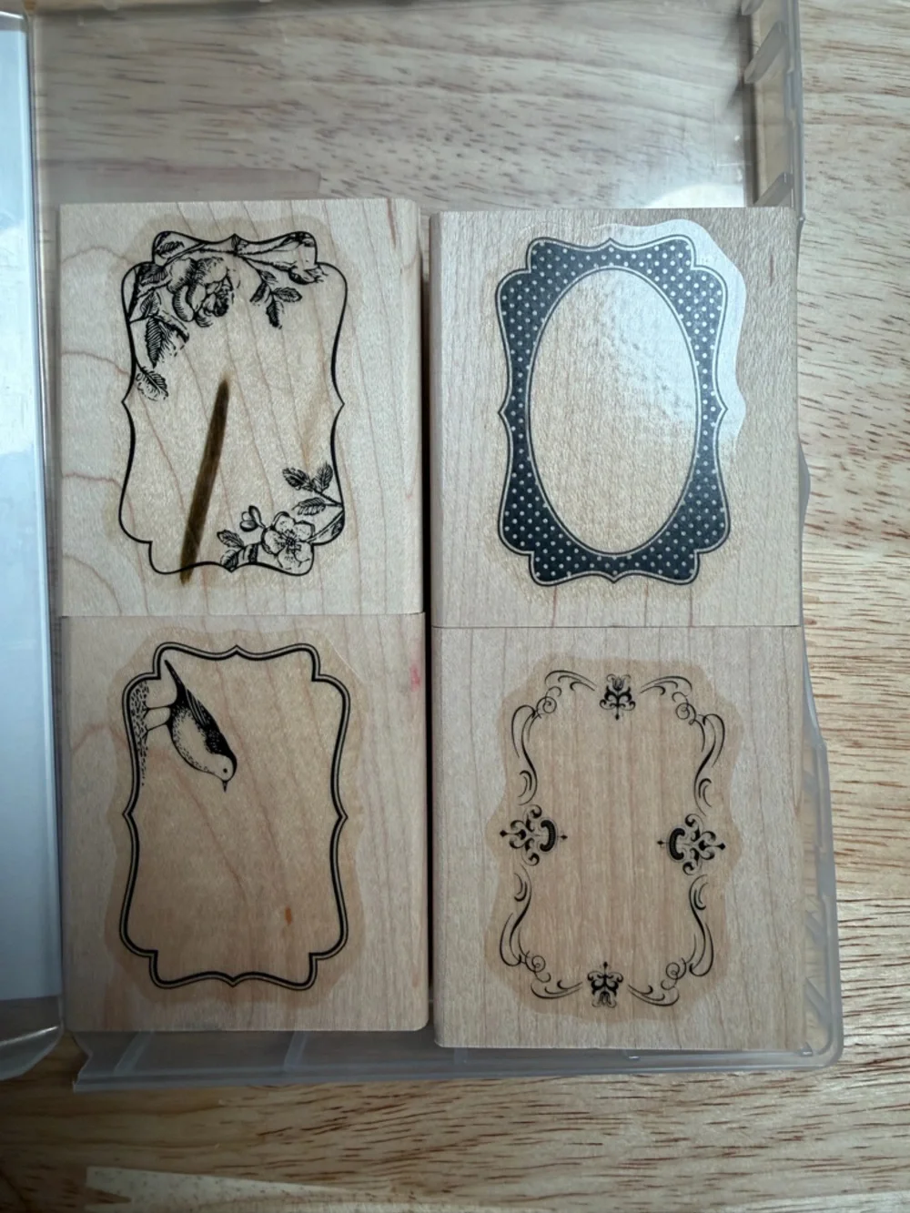Stampin' Up! Four Frames Wooden Block Stamp Set - 4pc - Picture 4 of 5